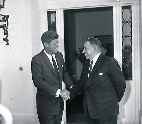 Historic US-Irish relations: US President John F Kennedy and Ireland's Taoiseach Sean Lemass, pictured in 1963, when both leaders hosted Transatlantic visits. 