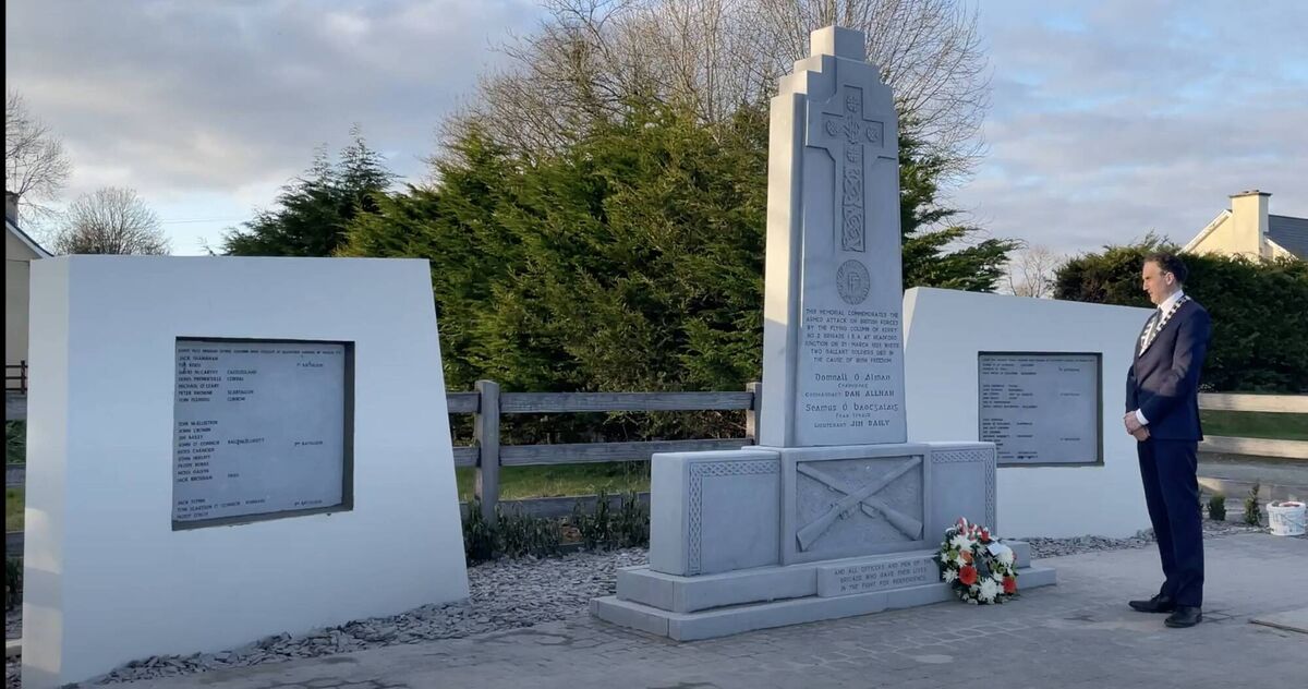 Councillor Patrick O'Connor Scarteen, Mayor of Kerry pays tribute to those who died on the anniversary of the Headford Ambush back in March 21, 1921.