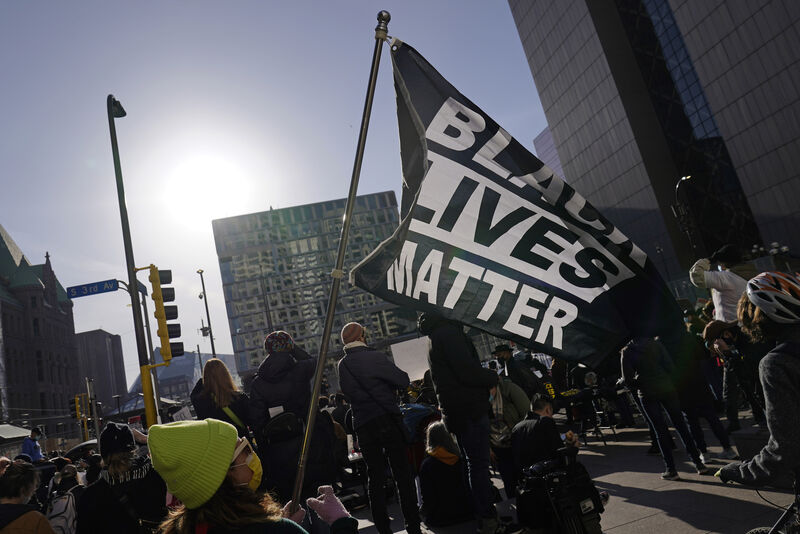 A Black Lives Matter flag in the US. Picture: AP Photo/Jim Mone A Black Lives Matter flag in the US. Picture: AP Photo/Jim Mone