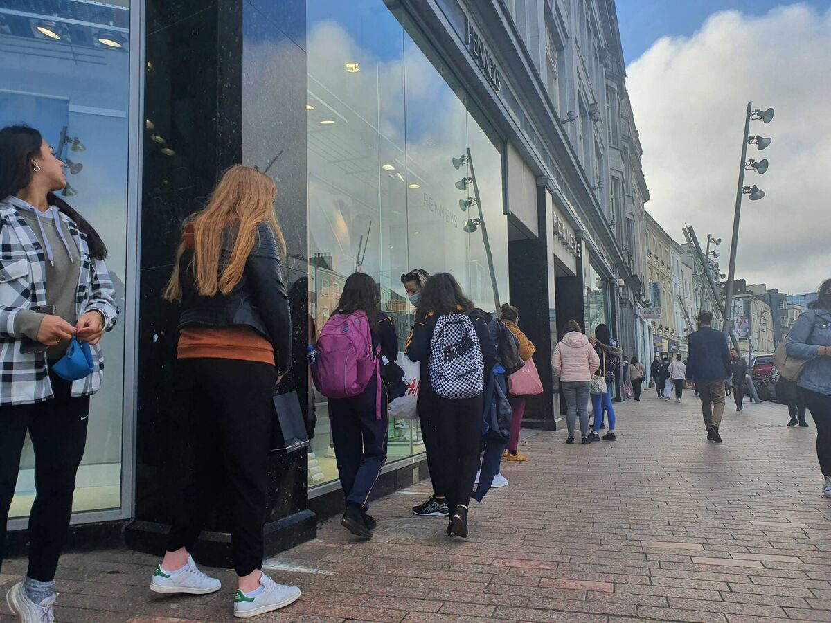 Queues outside Penneys on St Patricks Street, Cork before Lockdown. Picture: Liz Dunphy Queues outside Penneys on St Patricks Street, Cork before Lockdown. Picture: Liz Dunphy