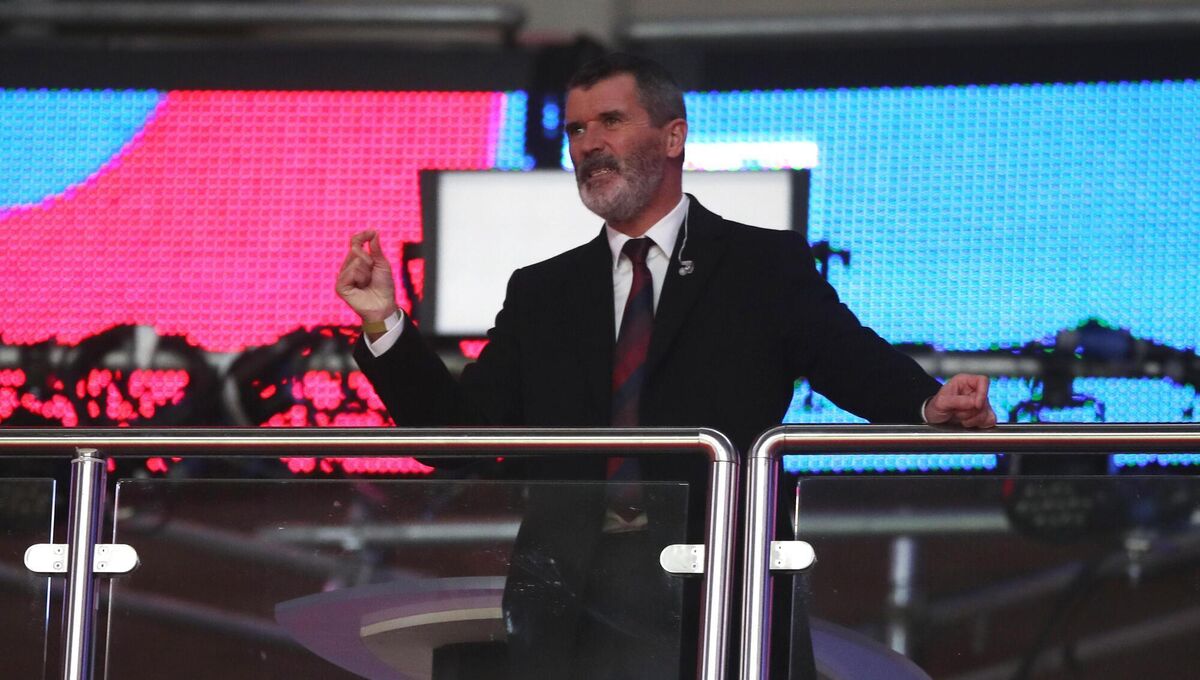 Roy Keane reacts whilst watching the international friendly match between Republic of Ireland and England at Wembley 
