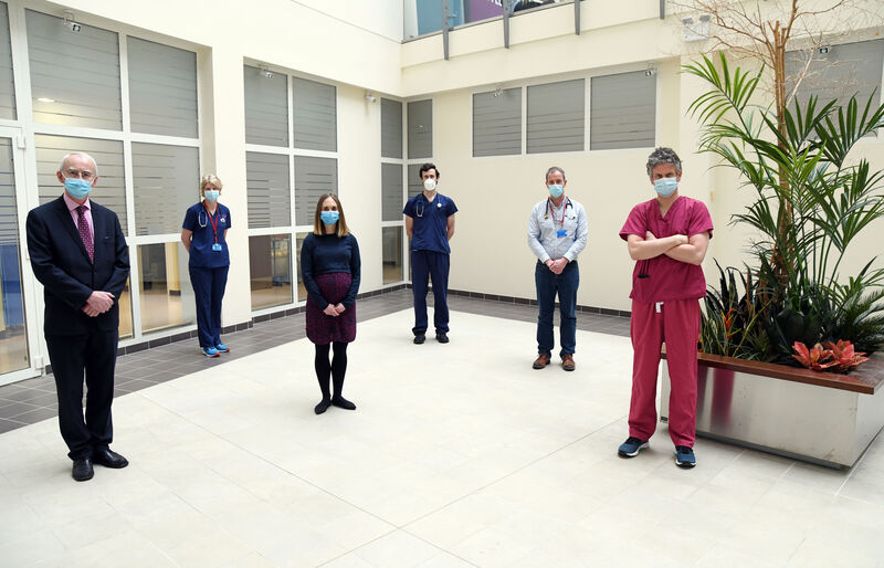 Consultants in geriatric medicine (from left) Prof  Denis O'Mahony, Dr  Emer Ahern, Dr  Kirstyn James, Dr Denis Curtin, Dr  Mike O'Connor and Dr  Liam Healy. Picture: Denis Minihane