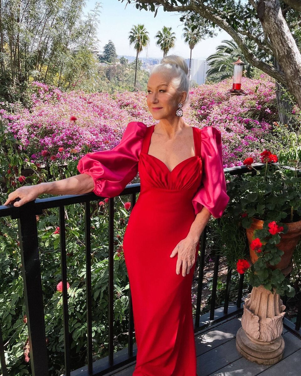 Helen Mirren showing off her look for the 27th SAG awards. Picture: Shutterstock