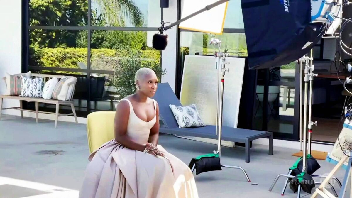 Cynthia Erivo at last night's pre-taped ceremony.