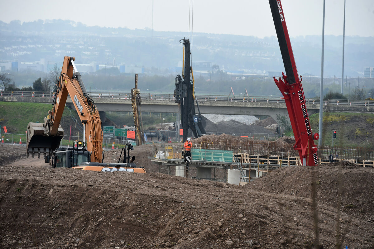Works under way near Gaelscoil Uí Drisceoil, Co Cork. Picture: Larry Cummins
