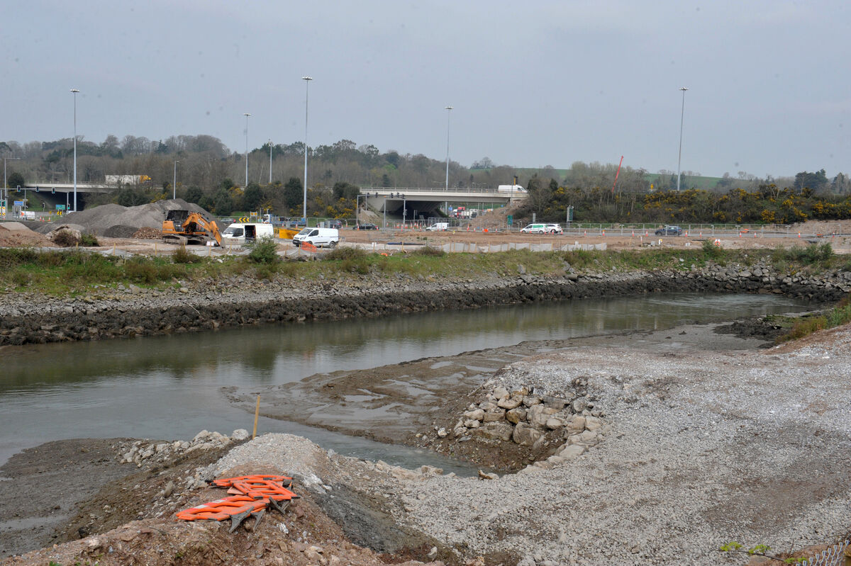 There are difficult ground conditions on reclaimed land in certain areas of the project. Picture: Larry Cummins