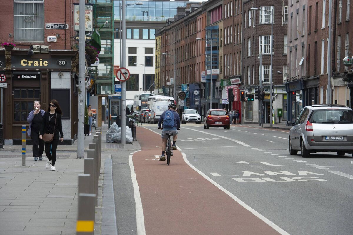 A cycle lane on Washington Street, Cork. Picture:  Dan Linehan