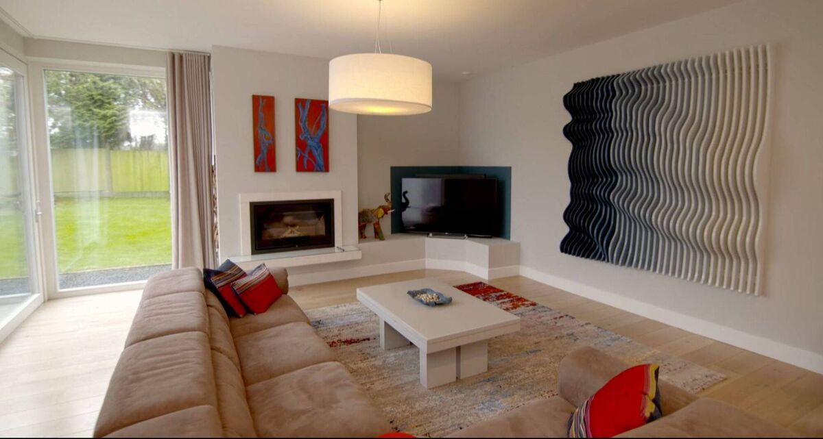 The home's stunning artwork.