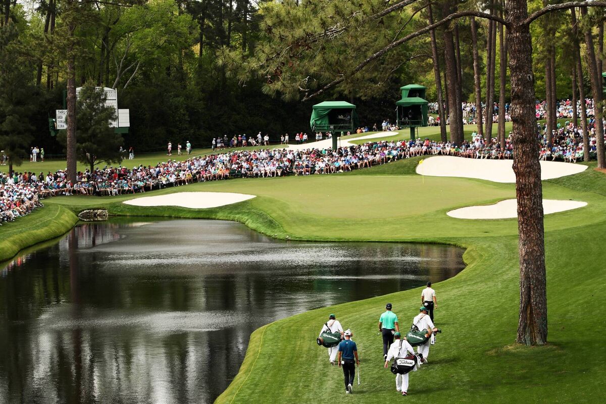 The 16th green at Augusta National. (Photo by Jamie Squire/Getty Images)
