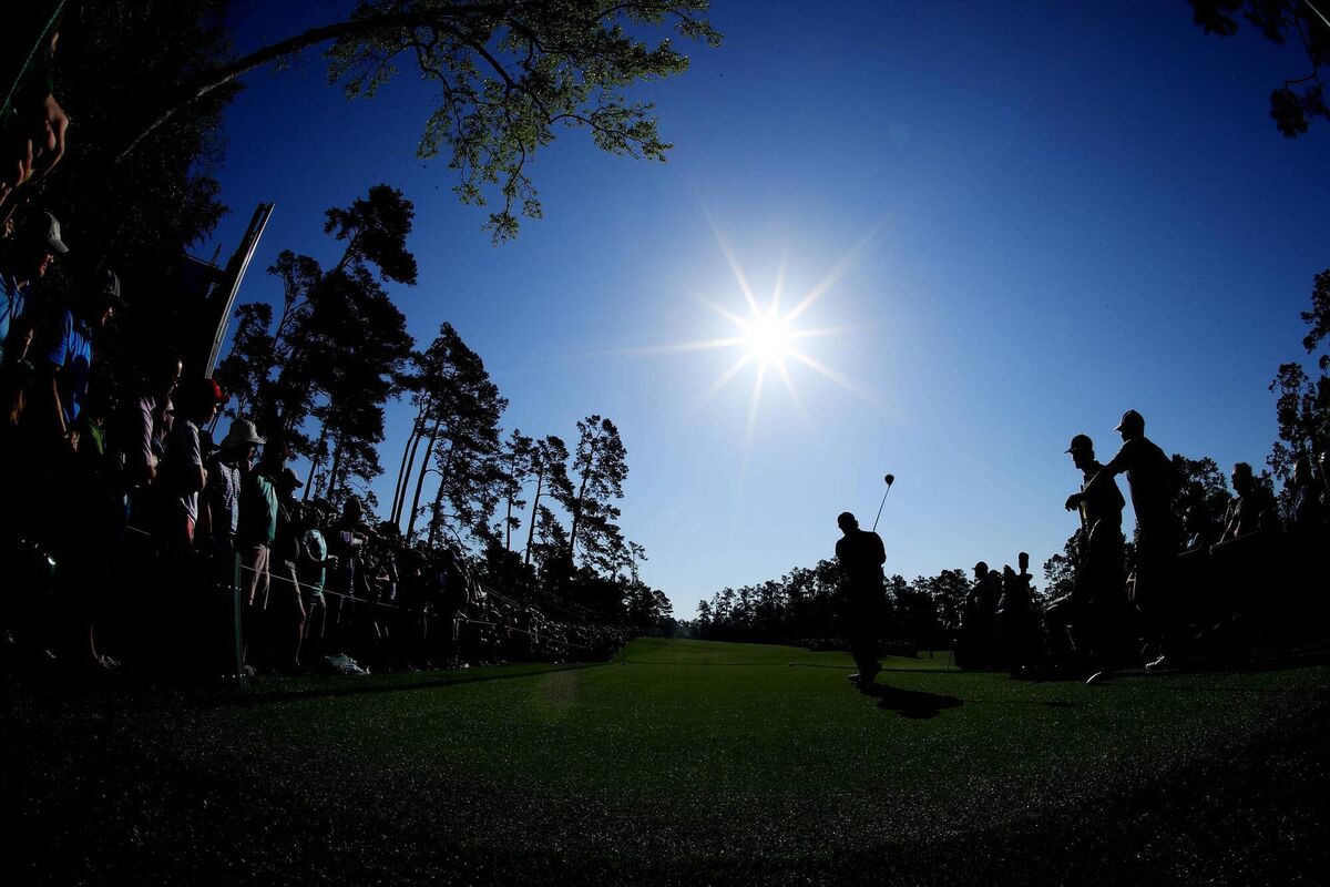 Phil Mickelson plays a shot from the 14th tee at Augusta National. (Photo by Andrew Redington/Getty Images)