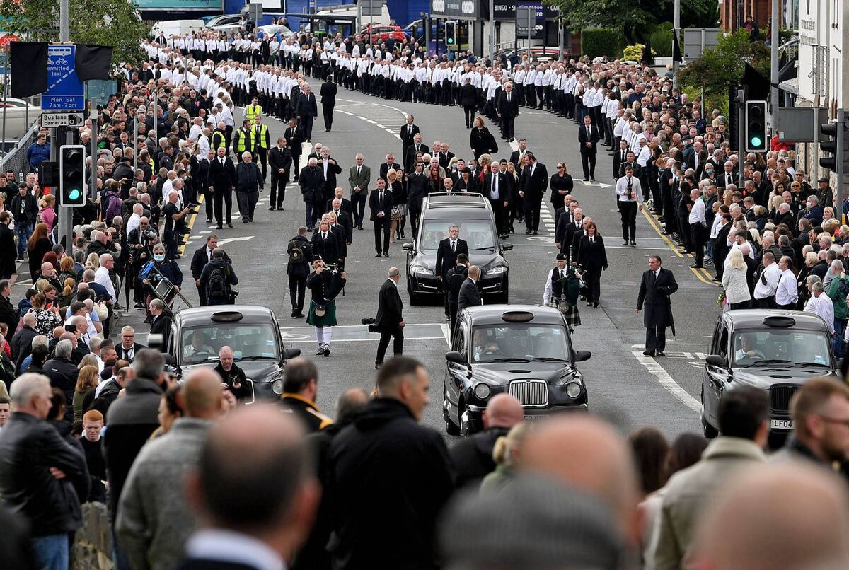 The funeral of Bobby Storey last June. Picture: Alan Lewis/Photopress The funeral of Bobby Storey last June. Picture: Alan Lewis/Photopress