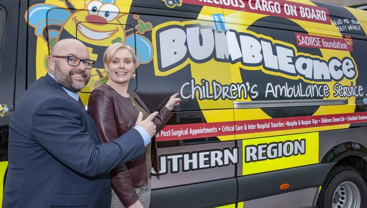 Tony and Mary Heffernan founded BUMBLEance after their 5-year-old daughter Saoirse died with Batten Disease. Tragically, their son Liam later succumbed to the same condition. Picture: Brian Lougheed