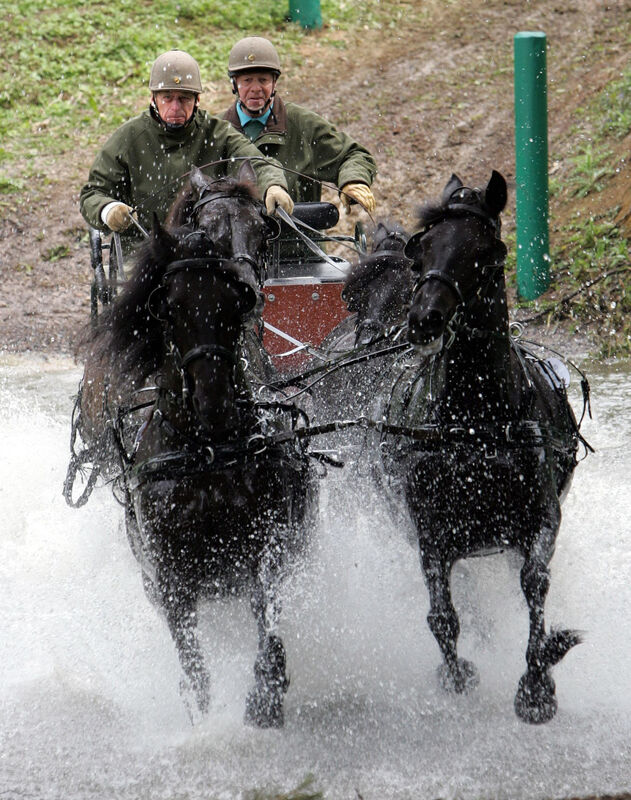 The Duke of Edinburgh (left) taking part in the Pony-Four-in-Hand at the Royal Windsor Horse Show in 2005. Picture: Tim Ockenden/PA Wire The Duke of Edinburgh (left) taking part in the Pony-Four-in-Hand at the Royal Windsor Horse Show in 2005. Picture: Tim Ockenden/PA Wire