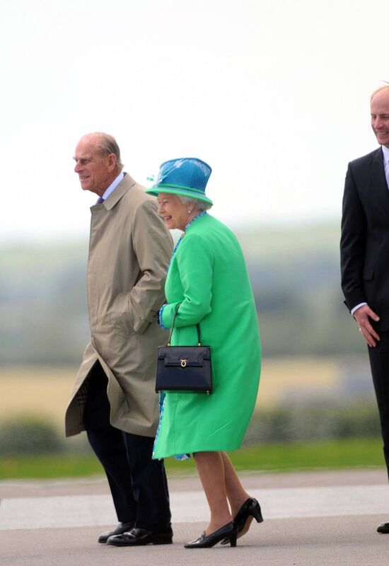 The Queen and Prince Philip arriving at Cork airport before her visit to The English Market and the Tyndall Institute in 2011 The Queen and Prince Philip arriving at Cork airport before her visit to The English Market and the Tyndall Institute in 2011