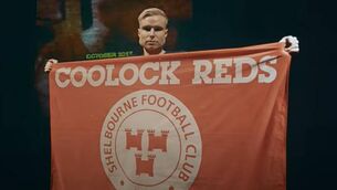<p>David Balfe, For Those I Love, with Shelbourne flag on Later with Jools Holland</p>