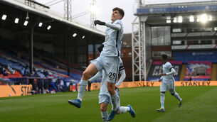 <p>Kai Havertz celebrates scoring Chelsea’s first goal in their 4-1 win against Crystal Palace at Selhurst Park on Saturday. <span class="contextmenu emphasis CaptionCredit">Picture: Mike Hewitt/PA</span>
            </p>
