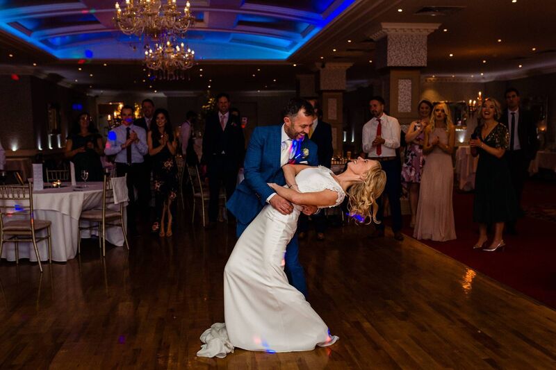 Caitríona Santry and Shane Harrington enjoying their first dance as newlyweds