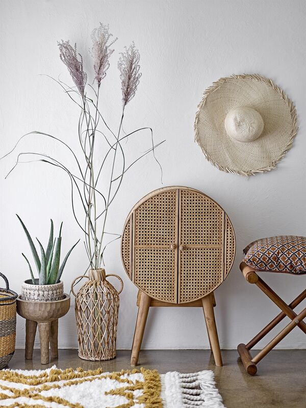 Otto 1970s architectural hip taken to a woven rattan and cane cabinet from Audenza, €250, audenza.com