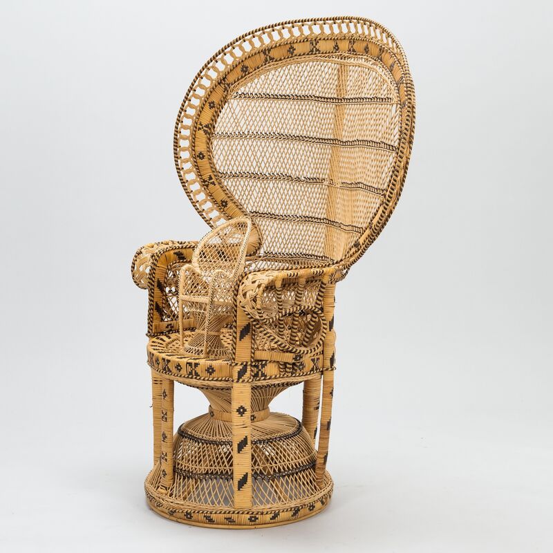 A typical late 19th-century peacock chair, made in Malaysia. Picture: Bukowskis