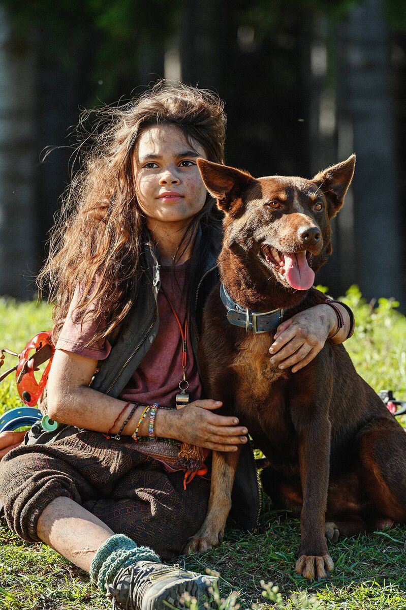 Ariana Greenblatt and canine compadre in Love and Monsters. Picture: Jasin Boland. Ariana Greenblatt and canine compadre in Love and Monsters. Picture: Jasin Boland.