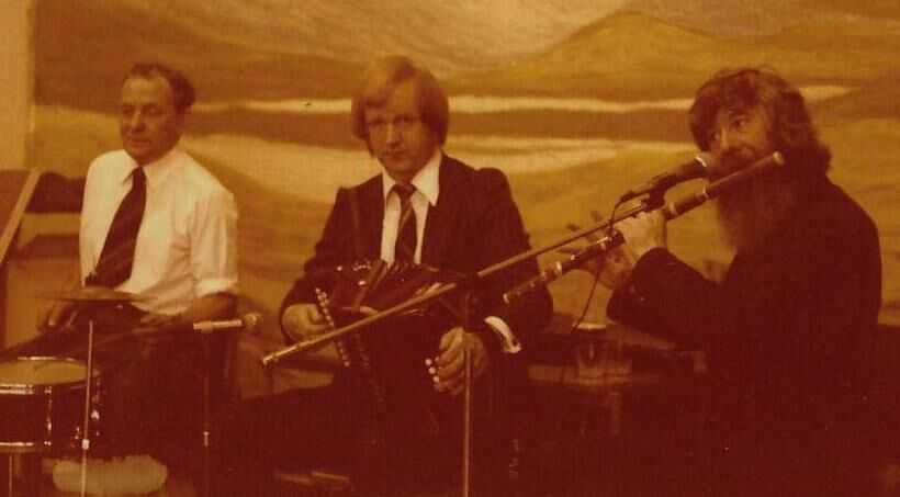 Martin Keaveney, Finbarr Dwyer, and Joe Burke at Slough Irish Club. Picture: Frank Conroy Martin Keaveney, Finbarr Dwyer, and Joe Burke at Slough Irish Club. Picture: Frank Conroy