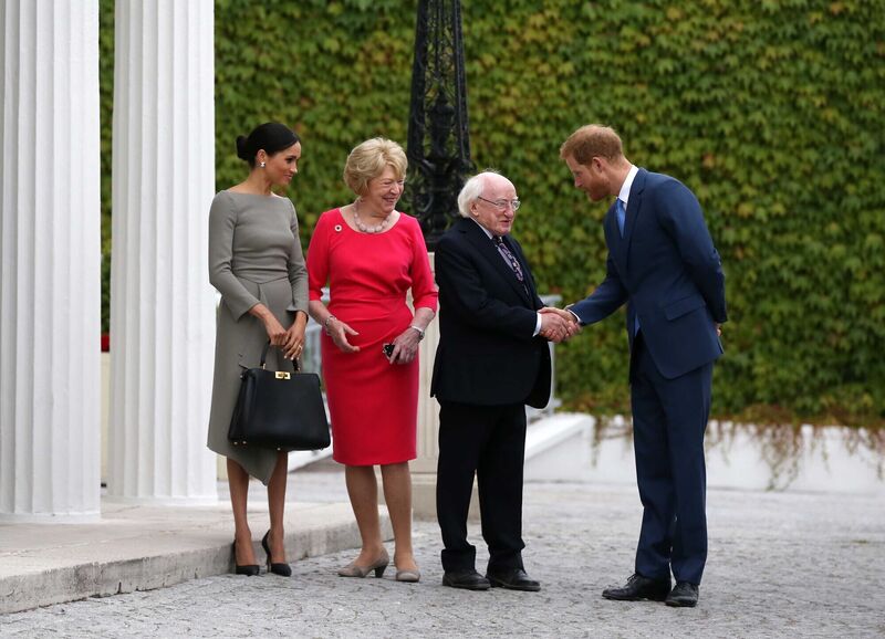  President Higgins and his wife Sabina with the Duke and Duchess of Sussex in 2018. Picture: Sam Boal/RollingNews.ie