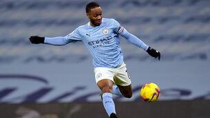 <p>Raheem Sterling has started just two of Manchester City’s last eight games (Tim Keeton/PA)</p>