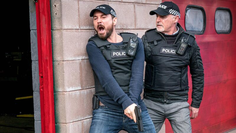  DI Steve Arnott (Martin Compston) in action in episode five of Line of Duty. 