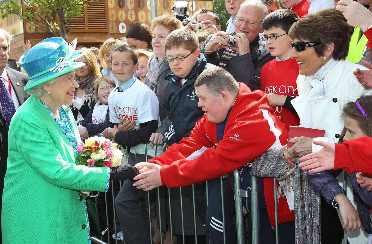 Queen Elizabeth II meeting the public in Cork city