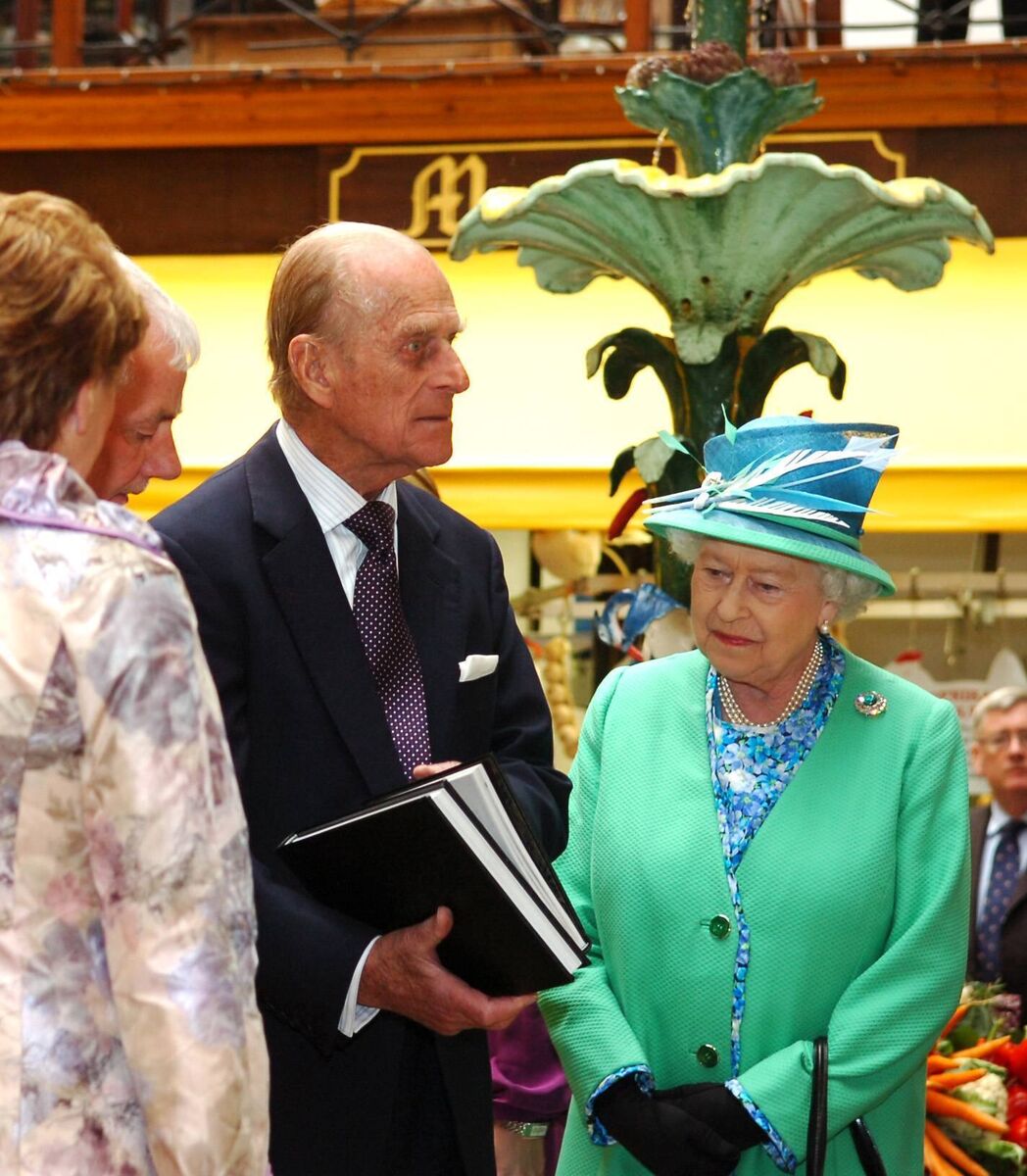 Prince Philip and Queen Elizabeth at The English Market.