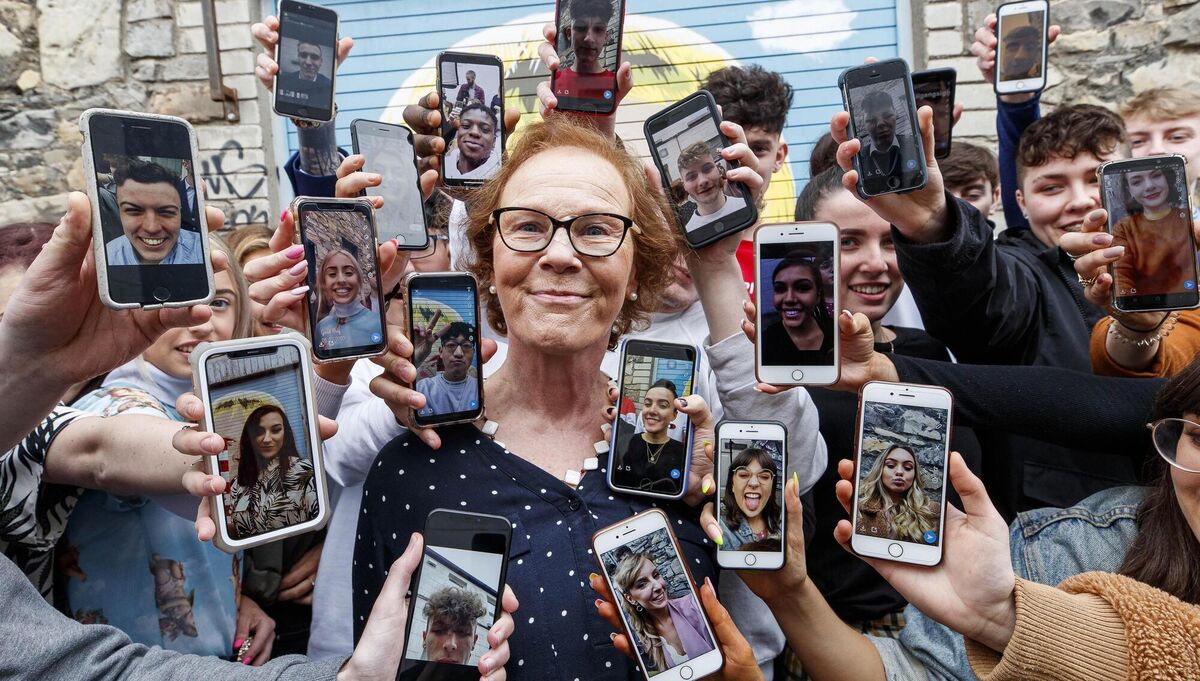 Noeline Blackwell launching the #100consent sexual consent campaign with some of Ireland's leading young TikTokkers in March 2020. The head of the DRCC pointed out to the Citizens' Assembly that there is no central organisation addressing Ireland's epidemic of sexual violence. Picture: Andres Poveda