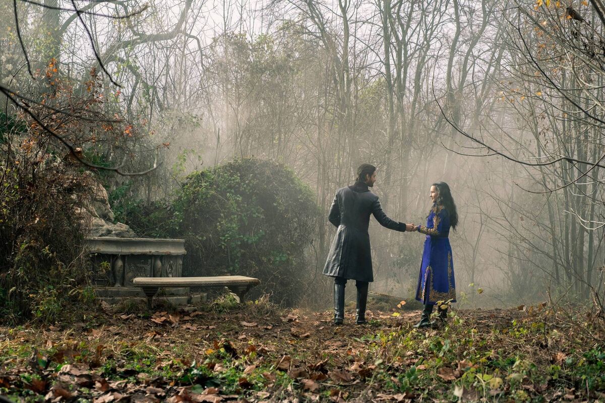 Shadow and Bone: Ben Barnes as The Darkling/General Kirigan; and Jessie Mei Li as Alina Starkov. Picture: Attila Szvacsek/Netflix Shadow and Bone: Ben Barnes as The Darkling/General Kirigan; and Jessie Mei Li as Alina Starkov. Picture: Attila Szvacsek/Netflix