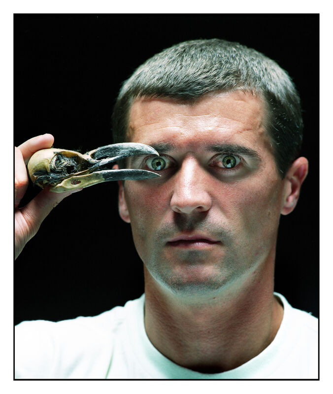 Roy Keane with Raven's Head. Image courtesy of Murdo Macleod and Crawford Art Gallery 