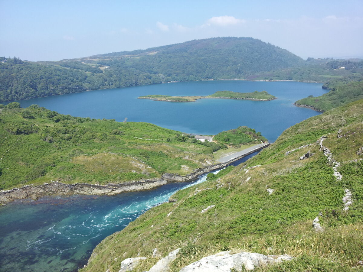 The view over Lough Hyne from nearby Knockomagh Hill