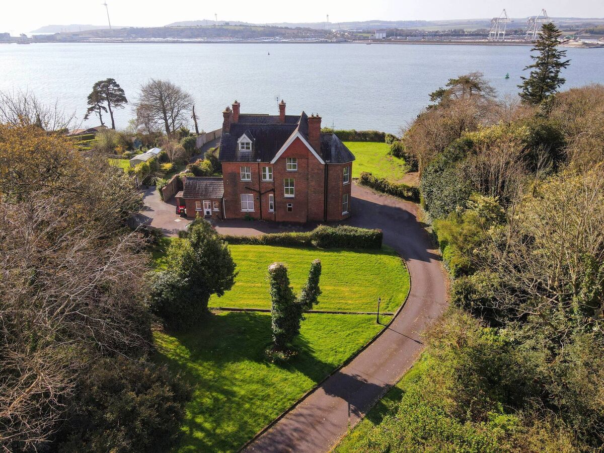This six-bedroom family home has direct access to the water and its own slipway. Picture: VR3D.ie