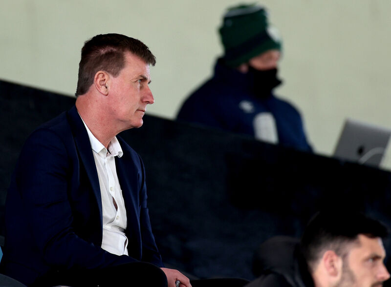 Republic of Ireland manager Stephen Kenny was at the game. Picture: INPHO/James Crombie