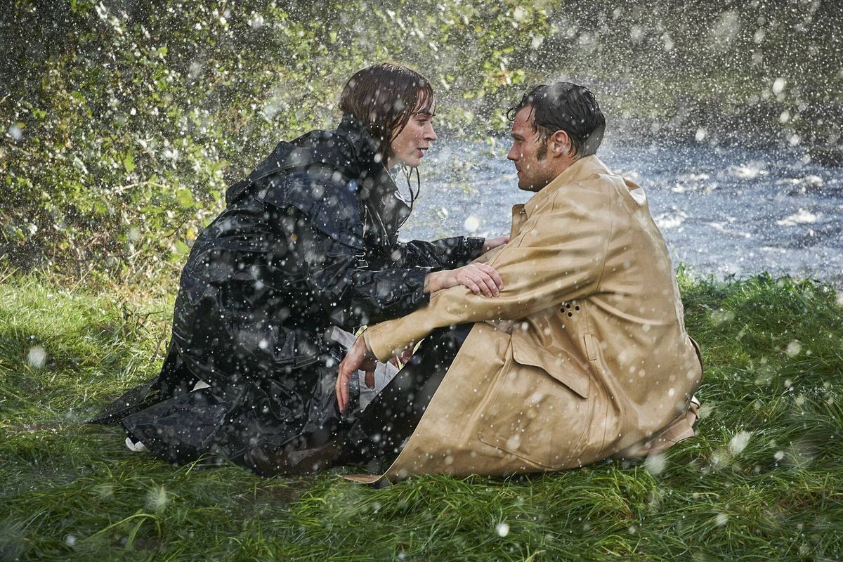 Jamie Dornan and Emily Blunt in Wild Mountain Thyme. Jamie Dornan and Emily Blunt in Wild Mountain Thyme.