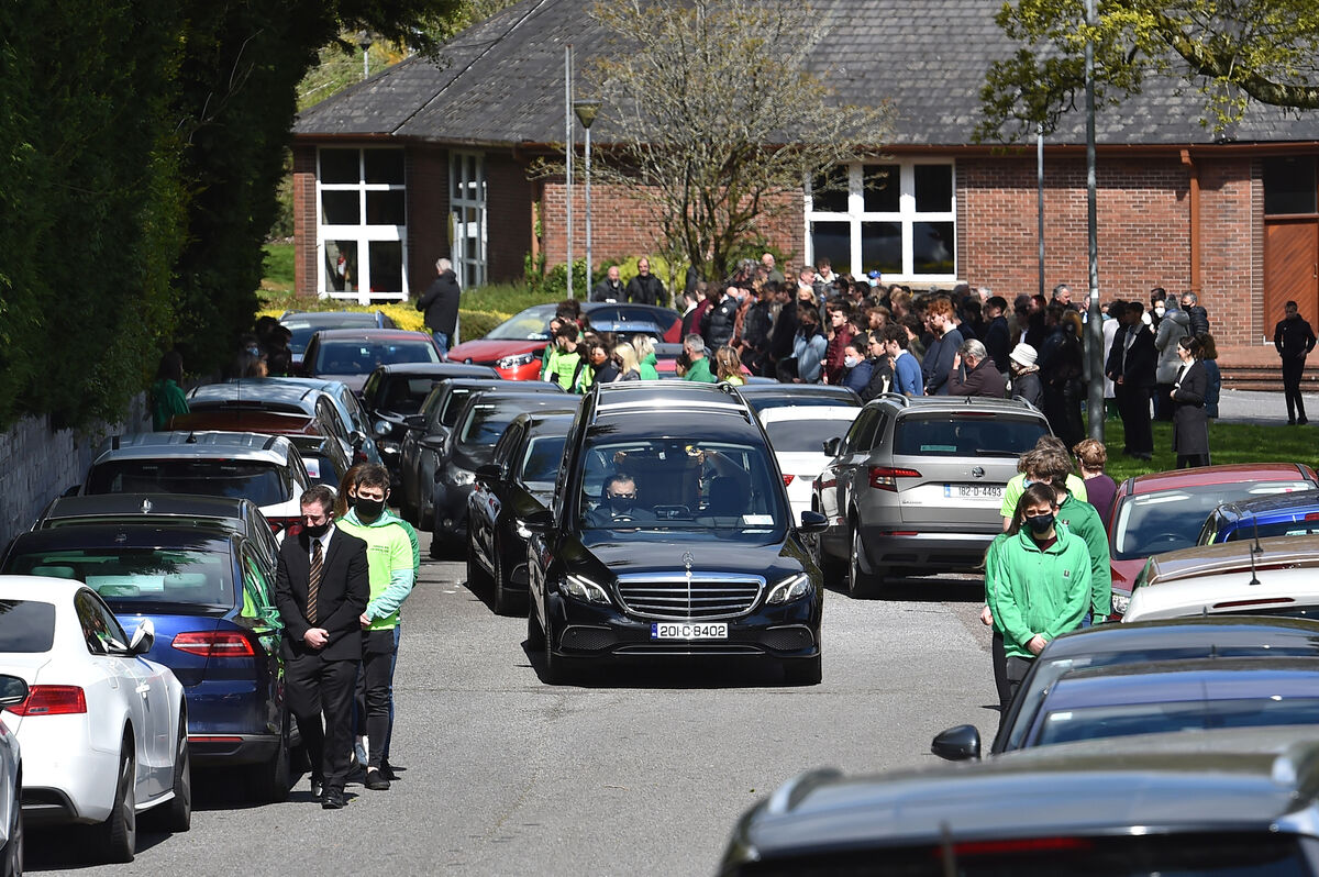 The funeral cortege leaving at St. Patrick's Church, Cork after the Requiem Mass for Conor King who lost his life in an accident at Garrettstown, Cork last weekend. The funeral cortege leaving at St. Patrick's Church, Cork after the Requiem Mass for Conor King who lost his life in an accident at Garrettstown, Cork last weekend.