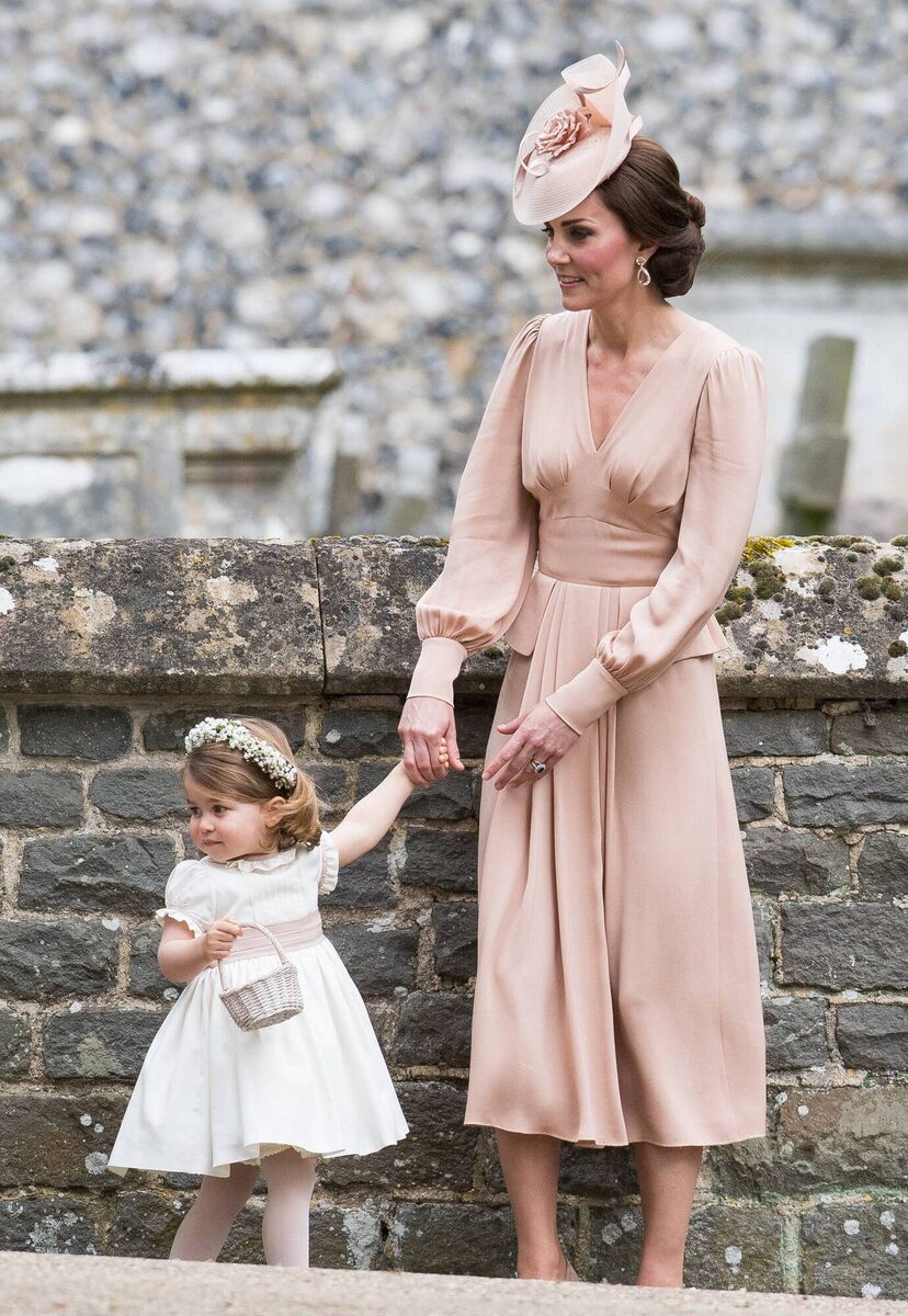 With Princess Charlotte at Pippa Middleton's 2017 wedding. Picture: Samir Hussein/WireImage With Princess Charlotte at Pippa Middleton's 2017 wedding. Picture: Samir Hussein/WireImage