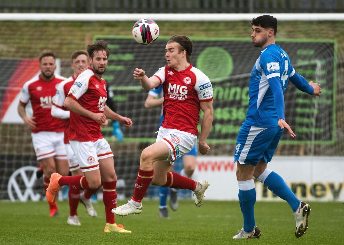 Finn Harps' Kosovar Sadiki and St Patrick's Athletics' Mattie Smith. Picture: INPHO/Evan Logan