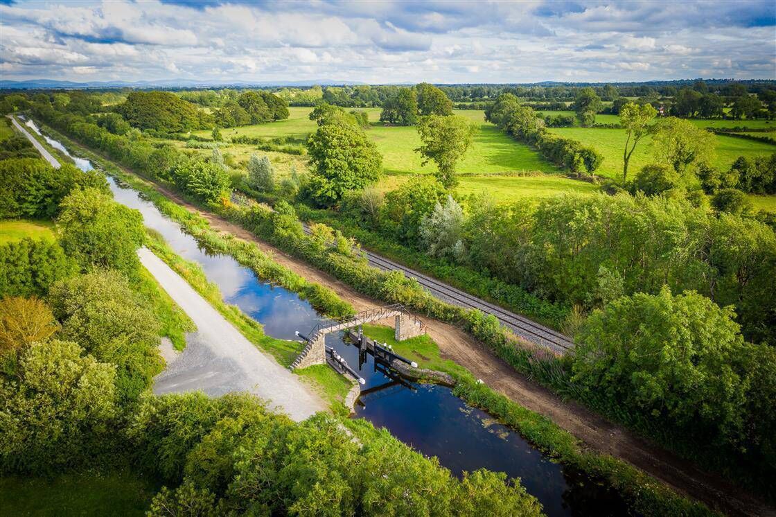 The Royal Canal Greenway is 130km of level towpath.