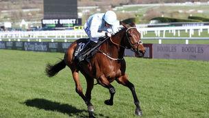 <p>File photo of Honeysuckle ridden by jockey Rachael Blackmore. </p>