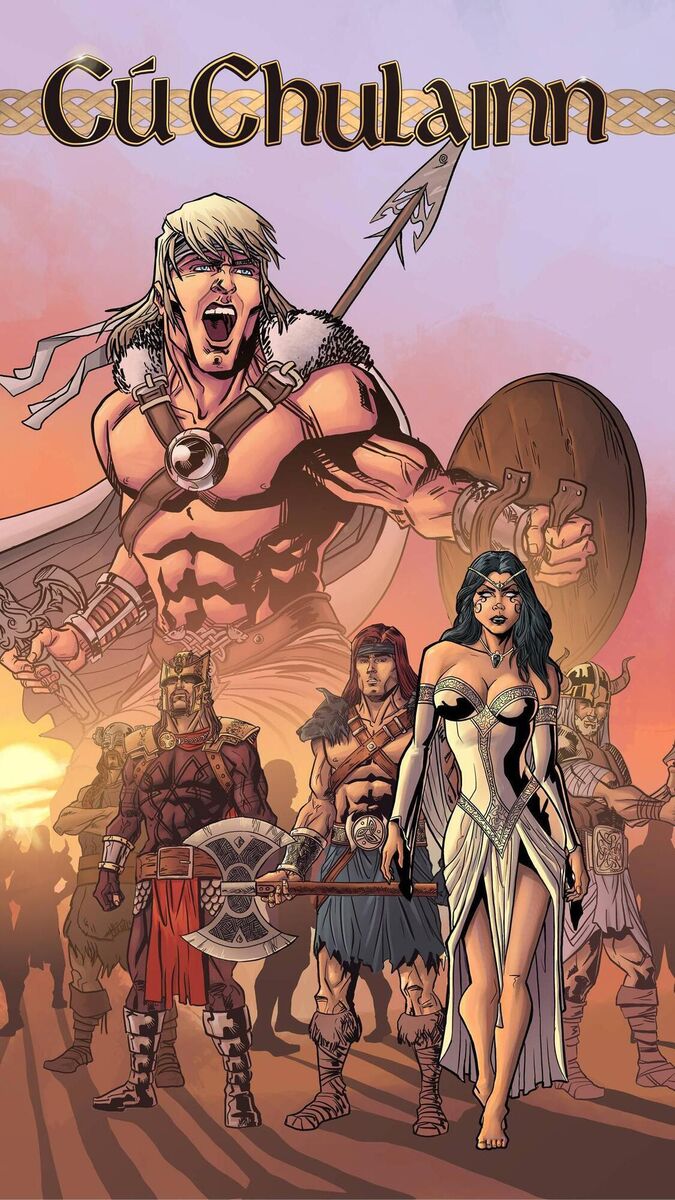 The cover of Celtic Warrior: The Legend of Cú Chulainn, by Will Sliney 