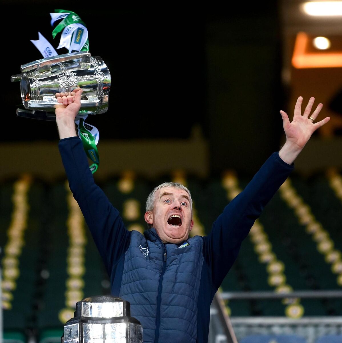 Limerick boss John Kiely celebrates last December’s All-Ireland final win over Waterford. He now bids to be the first manager to guide the county to back to back titles Photo: Stephen McCarthy/Sportsfile Limerick boss John Kiely celebrates last December’s All-Ireland final win over Waterford. He now bids to be the first manager to guide the county to back to back titles Photo: Stephen McCarthy/Sportsfile