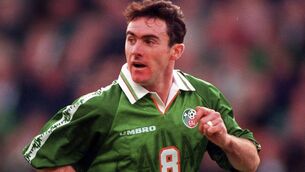 <p>Alan McLoughlin of Republic of Ireland during the FIFA World Cup 1998 qualifying match between against Iceland. Picture: Brendan Moran/Sportsfile</p>