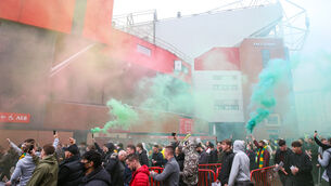 <p>Fans protests caused the clash between Manchester United and Liverpool to be postponed. Picture: Barrington Coombs</p>