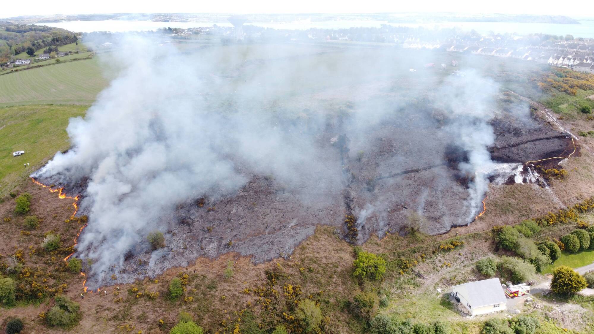 Firefighters battling to stop Cobh wildfire spreading 