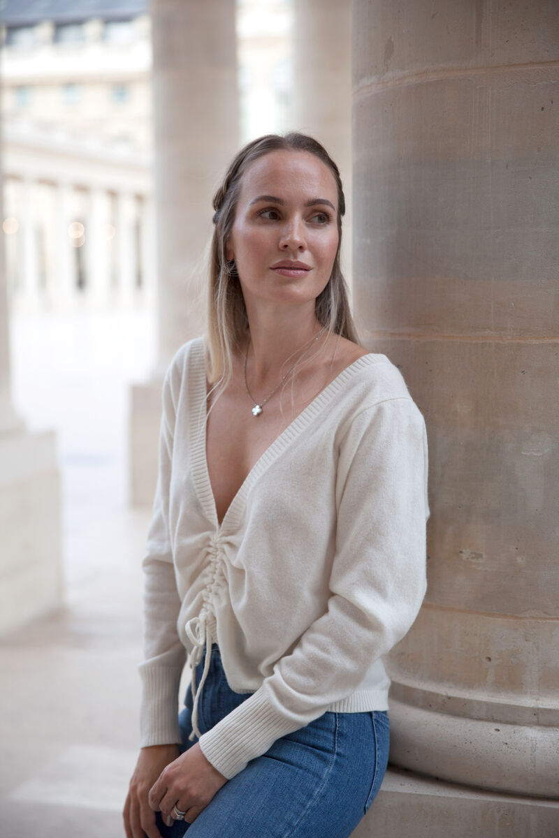 Alex reversible cashmere sweater. Theo+George. €279. theoandgeorge.com