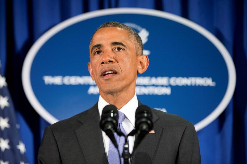 President Barack Obama speaks at the Centers for Disease Control and Prevention in 2014. Picture: AP Photo/Pablo Martinez Monsivais