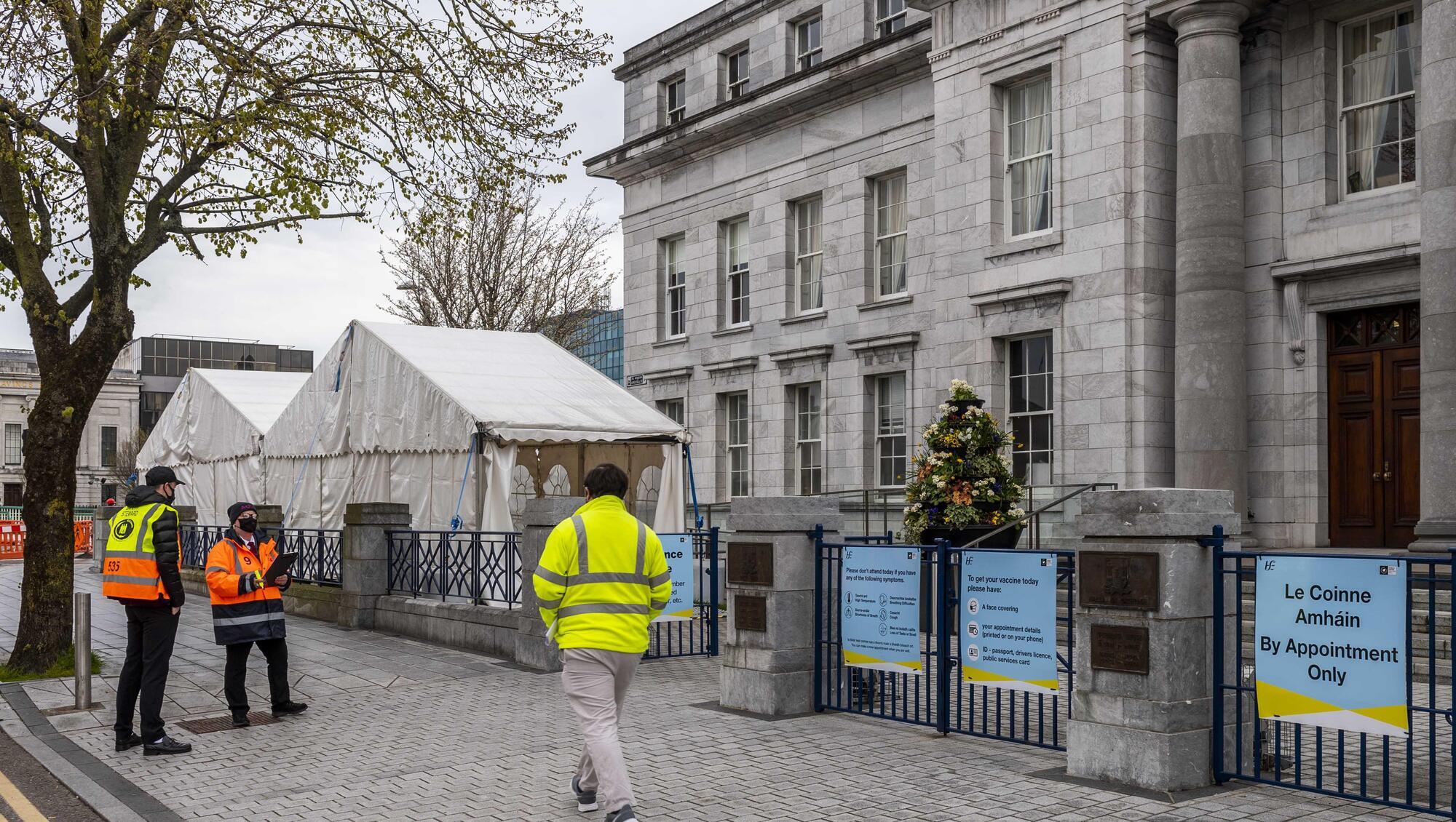 The Mass Vaccination Centre at Cork City Hall. Picture: Andy Gibson.